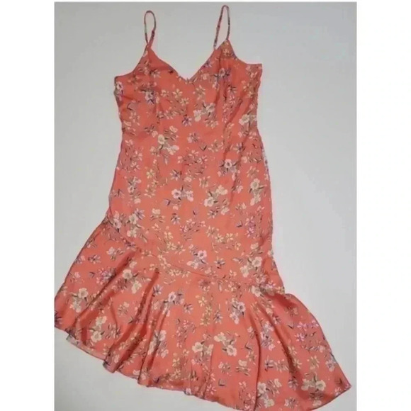 White House Black Market Asymmetrical Floral Print Midi Dress Size 4 (NWOT) - Picture 3 of 7